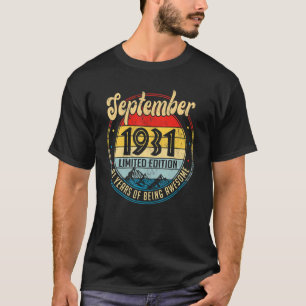 September 1931 91st Birthday 91 Years Old T-Shirt