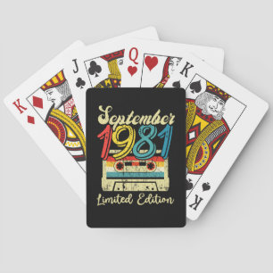 September 1981 Happy Birthday 40Th Playing Cards