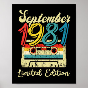 September 1981 Happy Birthday 40Th Poster