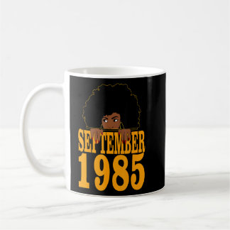 September 1985 37th Birthday 37 Years Old Black Wo Coffee Mug