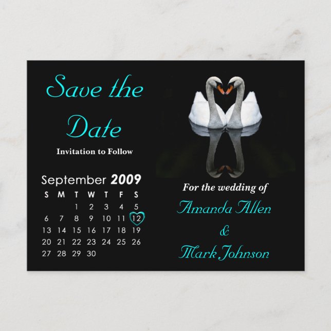 September 2009 Save the Date, Wedding Announcement (Front)