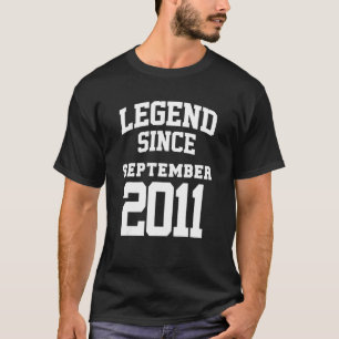 September 2011 11th Birthday Legend 11 Years Old T-Shirt