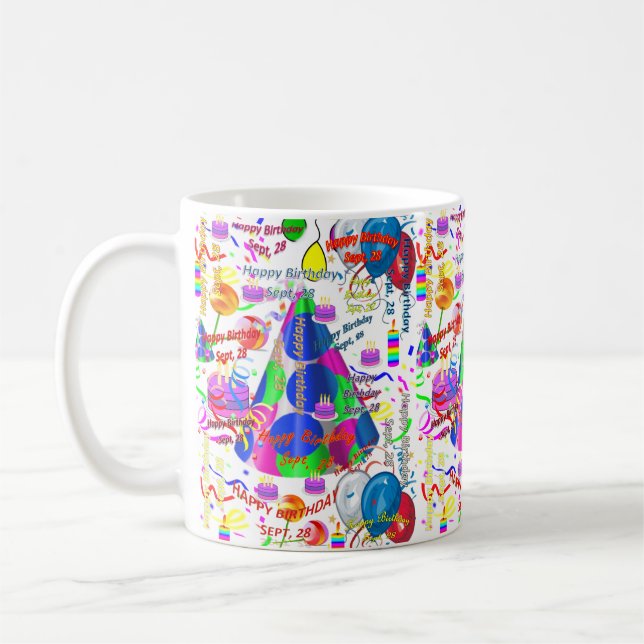 September, 28 Birthday Mug (Left)