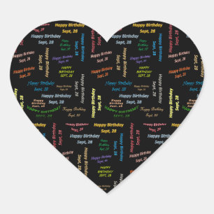 September, 28 Birthday Sticker