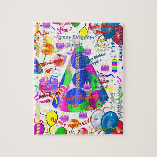 September, 2 Birthday Jigsaw Puzzle (Vertical)