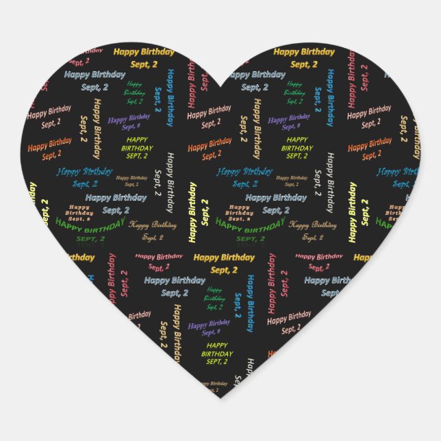 September, 2 Birthday Sticker (Front)