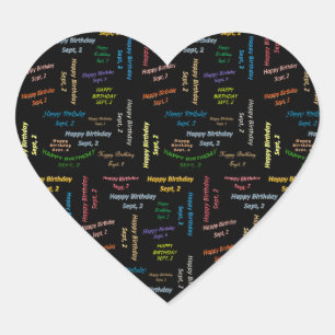 September, 2 Birthday Sticker