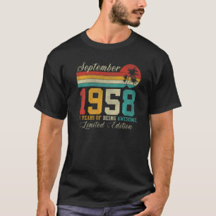 September 64 Year Old Vintage 1958 64th Birthday T-Shirt