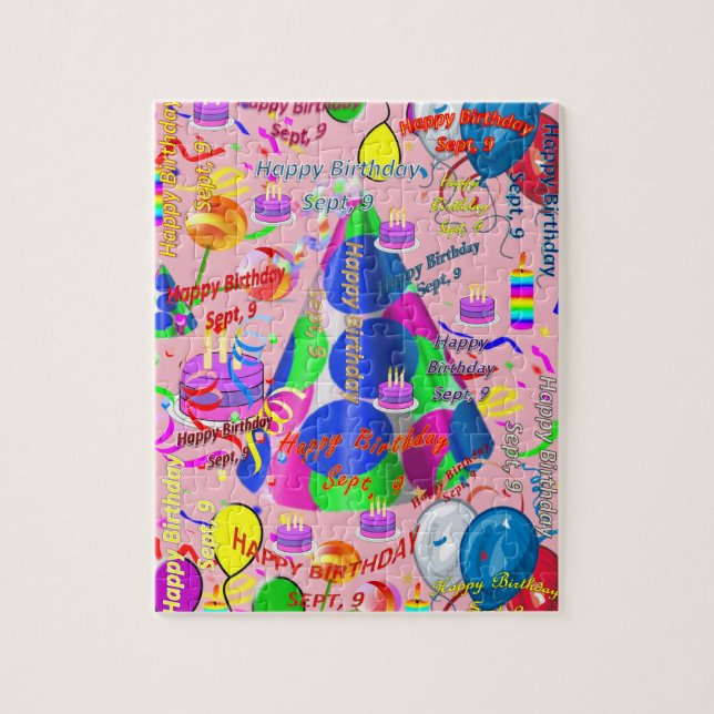 September, 9 Birthday Jigsaw Puzzle (Vertical)