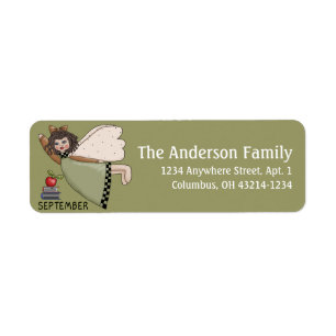 September Angel of the Month Return Address Labels