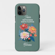 September Birth Flower Custom Name