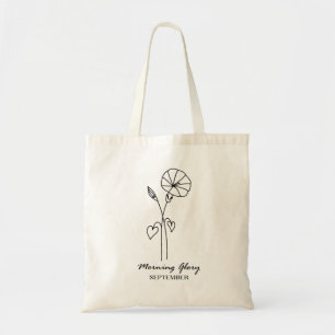 September Birth Flower   Morning Glory Tote Bag