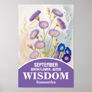 September Birth Month Flower Christian Wall Art