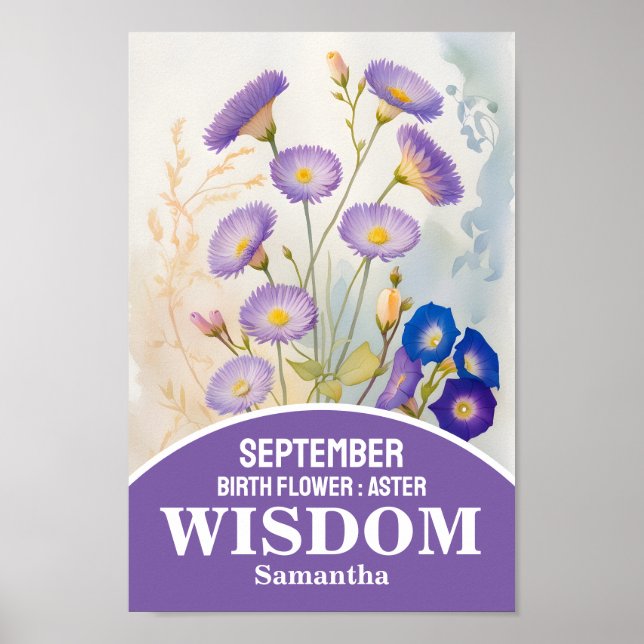 September Birth Month Flower Christian Wall Art (Front)
