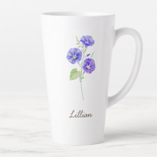 September Birth Month Flower Morning Glory Latte Mug