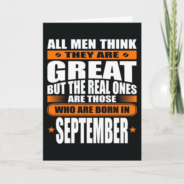 September Birthday (Add Your Text) Card (Front)
