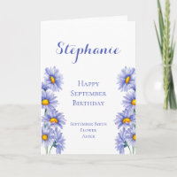 September Birthday Birth Month Flower Aster