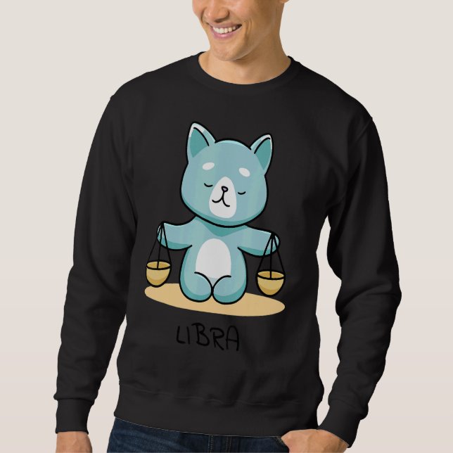 September Birthday October Zodiac Sign Libra Sweatshirt (Front)