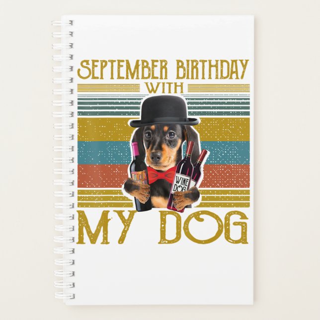 September Birthday With My Dachshund Dog 2020 Planner (Front)