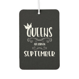 September birthday women ladies queen car air freshener