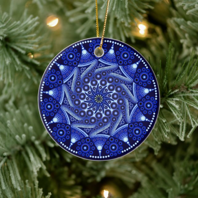 September Birthstone Sapphire Mandala Ornament (Tree)
