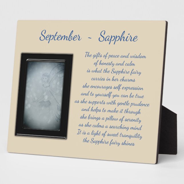 September Birthstone Sapphire Plaque (Side)