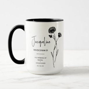 September Bridesmaid   Aster Birth Flower Mug