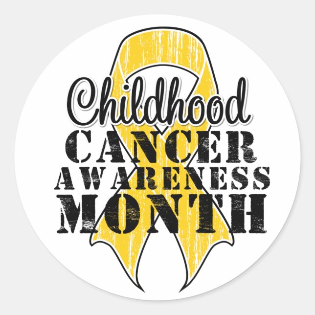 September Childhood Cancer Awareness Month Classic Round Sticker (Front)