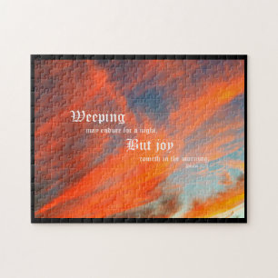 September Clouds with Psalm 30:5 Jigsaw Puzzle