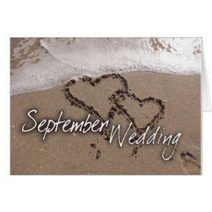 September Destination Beach Wedding Card