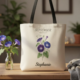 September Floral Morning Birthday Keepsake Tote Bag