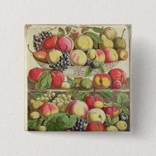 September, from 'Twelve Months of Fruits' 15 Cm Square Badge