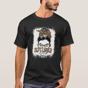 September Girl Messy Hair Sunglasses Leopard Lady T-Shirt