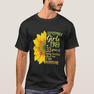 September Girls 1989 33 Years Being Sunshine Mixed T-Shirt