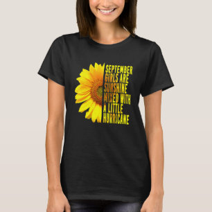 September Girls Sunshine Mixed Hurricane Sunflower T-Shirt