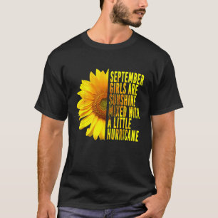 September Girls Sunshine Mixed Hurricane Sunflower T-Shirt