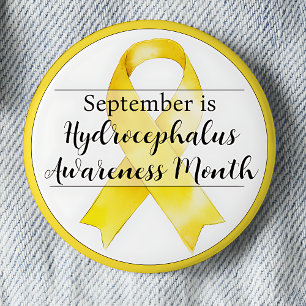 September Hydrocephalus Awareness Month Ribbon 6 Cm Round Badge