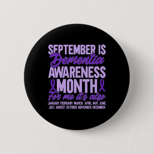 September Is Dementia Awareness Month Heimerheimer 6 Cm Round Badge