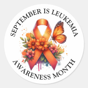September is Leukaemia Awareness Month Classic Round Sticker