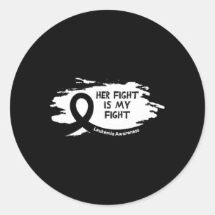 September Is Leukaemia Awareness Month Orange Ribb Classic Round Sticker