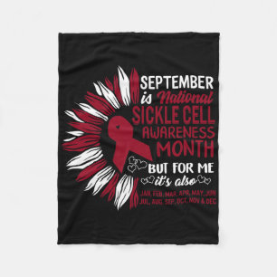 September Is National Sickle Cell Awareness Month Fleece Blanket