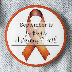 September Leukaemia Awareness Month 6 Cm Round Badge