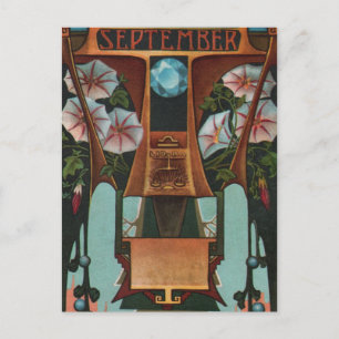 September - Libra Postcard