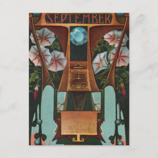 September - Libra Postcard