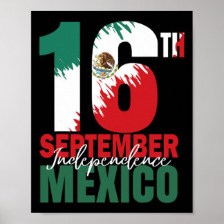 September Mexican Independence Day Shirt Mexico Fl Poster