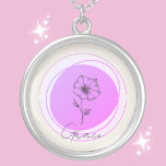 September Morning Glory Necklace - Customised<br><div class="desc">Embrace the charm of September with our "September Morning Glory Necklace." This necklace beautifully showcases the morning glory, a symbol of affection and unrequited love, set in a vibrant lavender circle. The flower's intricate details are a testament to the beginning of autumn, making it a perfect birthday gift for those...</div>