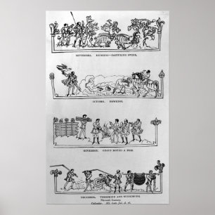 September, October, November and December Poster