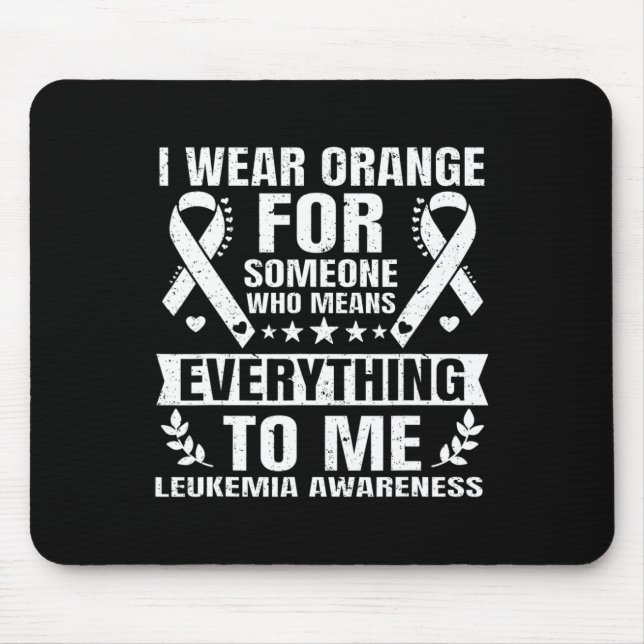 September Orange Leukaemia Awareness  Mouse Pad (Front)