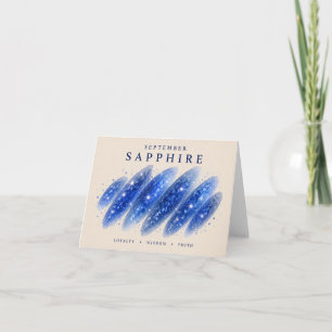 September Sapphire Birthstone Card