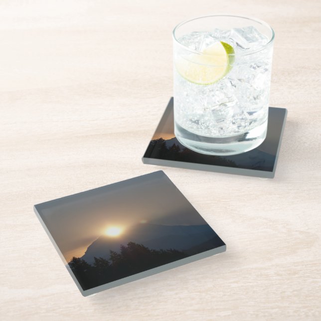 September Sunrise Glass Coaster (Angled)